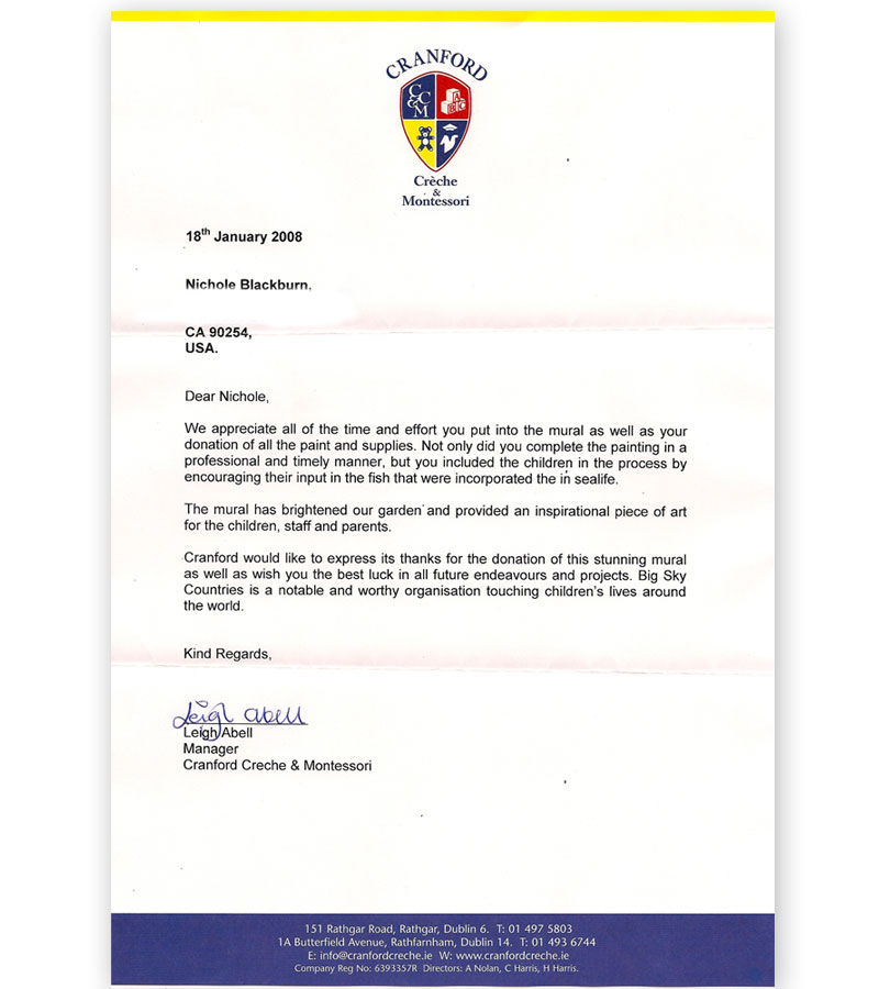 Thank you Letter 2